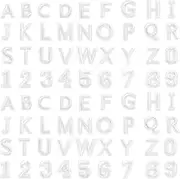 72Pcs Iron On Patches, BetterJonny White Embroidered Patches 52Pcs Alphabet A to Z and 20Pcs Number 0-9 Sew on Patches Capital Letters Numbers Patches for Clothes Shoes Hats Bags