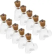 SOLUSTRE 30pcs DIY Wish Bottle Wedding Party Wishing Shot Bottles with Lids Tear Catcher Bottles Draft Shaped Heart Cork Stoppers Glass Bottle High Borosilicate Glass