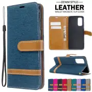 For Samsung S24 Ultra Plus S23FE Note20 Kickstand Case Leather Wallet Flip Cover