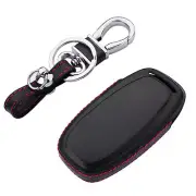 For Audi Smart Car Key Fob Leather Case Cover Chain Ring Keychain Accessories