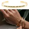 【MANTRABAND】美國悄悄話手環 Have courage and be kind 金色(悄悄話手環)