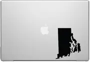 Rhode Island Ocean State Pride Decal Sticker - Black 5" Vinyl Decal for Cars, Macbooks, and Other Laptops
