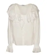 MSGM Ruffle Detailed Blouse IT38 White