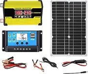 Solar Complete Kit – 12V 300W Solar Panel System with Inverter Converter, Charge Controller & USB, 110V/220V Output for Home, RV, Camping, Solar Panel Converter Controller System Complete Set
