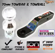 Trailer Car Tow Bar Tongue 2" Drop 70mm Tow Ball 4.5T TOWBALL TOWBAR MOUNT MISTE