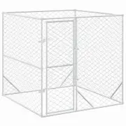 Andala Pets Outdoor Dog Kennel Silver 2x2x2 m Galvanised Steel