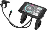 Electric Bike LCD Display, UKC1 Color Display Electric Bike Bicycle Panel Display with Waterproof Connector, Bicycle Speedometer USB Charging Socket Cycling Odometer for E Bike