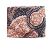 Vera Bradley Ultralight RFID Mini Tri-Fold Wallet Fern Paisley Pink NWT Floral