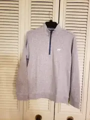 Johnnie-O Pullover Sully Size 14 Boys Gray 1/4 Zip Wilmington Golf Course Ram