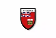 PATCH PATCHES EMBLEM IRON ON GLUE PRINT FLAG world crest canada manitoba