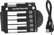 JOINPAYA 49 Key Roll-up Educational Piano Portable Folding Keyboard Boys and Girls Musical Instrument Black