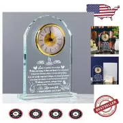 Contemporary 3D Engraved Crystal Clock - Ideal for Weddings & Bridal Showers