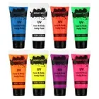 10ml 8 Tubes UV Blacklight Body Face Paint Glow In The Dark Under UV Black Light