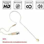 Single Earhook Microphone mini XLR For Shure Headworn Wireless-TA4F 4pin Beige