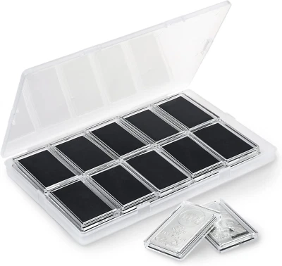 1 Oz Silver Bar Holder - 20 Pack Storage Capsules for Silver Bars