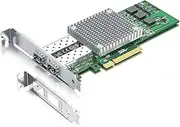 10Gtek Broadcom BCM57810S Chipset 10 Gigabit Ethernet Sever Adapter Card (NIC), Dual SFP+ Port PCIE