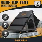 San Hima Kalbarri Lite Rooftop Tent Hardshell With Ladder & Rack Grey Camping