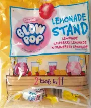 Charms Blow Pop 3.25 oz. LEMONADE STAND Bubble Gum Filled Lollipop * BB 5/2025 *