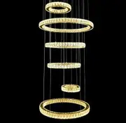 Delessi Rozanno 6 Ring Pendant - Chrome - Tri-Colour