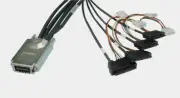 External SAS 4X SFF-8470 to SFF-8082 (4) Dual Port 29-Pin Drive Cable w/Pwr