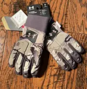 Under Armour Men's UA Mid Season Hunt Gloves Camo Hunting Windstopper Size Small