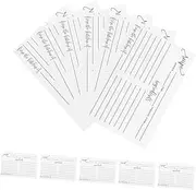FOYTOKI 50pcs Kitchen Recipe Cards Double-Sided Handwritten Note Cards Rustic Recipes