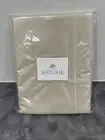 Matouk Luca Satin Stitch Egyptian Cotton Percale Pillow Cases King Beech Pair