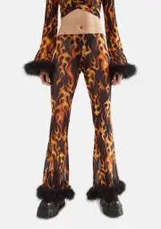 Hottie Desires Mesh Flare Pants