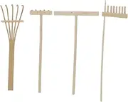 Kisangel 4pcs Mini Zen Garden Rake Decorative Sand Table Tools for Meditation Home Decor Includes Rakes Lightweight Easy to Store for DIY Sand Tray Arrangement