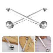 2 Pcs Stainless Steel Olive Spoon Pickle Jar Strainer Spoons for Jars
