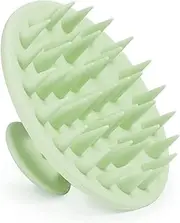 Meartchy Silicone Scalp Massager Shampoo Brush, Scalp Brush for Hair Growth & Dandruff Removal, Hair Scrubber Scalp Stimulator Exfoliator Brush with Soft Bristles for Wet Dry Scalp Care (Grass Green)