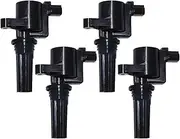 4PCS 1W4U12A366AA Ignition Coil Compatible With Jaguar S-Type X200 1999-2007 X-Type X400 3.0 2001-2008 5008049 2W4Z12029A XR814052 C2S42751