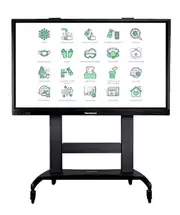 TouchBoard Mobile Fixed Height System. Max Load 136kg. VESA to 1200x600. For Panels 55 to 98". Black MOB-FH