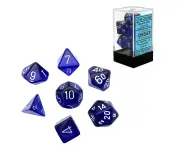 Chessex Translucent Polyhedral 7-Die Dice Set (Blue and White)