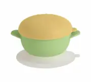 Simba It's Yummy Burger Food Grade Suction Bowl 6ms+ BPA Free - Lemonade Green
