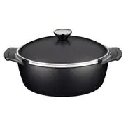 Tramontina Lyon Nonstick Coated Durable Casserole Pan with Lid 30cm - Black