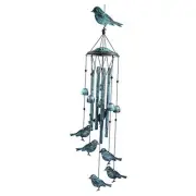 Bird Wind Chimes for Outside, Outdoors with 4 Large Aluminum Tubes & S Hook -