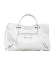 Balenciaga Le City Medium Top Handle Bag One size optical white