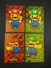 Pokemon 2024 Card Database Christmas Set Mario Luigi Pikachu 4x Set 1Up Flt Gold
