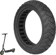 60/65-6.9 Replacement Wheels Solid Rubber Tyres 10 Inch Solid Tyres for Ninebot Max G2 G2D G2E G65 Electric Scooter Front/Rear Replacement Tyres Solid Tyres Non-Slip Puncture Proof (Black, 1