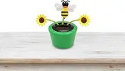 galeyyu Solar Dancing Flowers - Solar Sunflower Ornament | Car Dashboard Decor Solar Powered, Portable Solar Car Ornament for Dashboard, Car, Desk, Bedroom