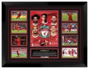 Liverpool FC 2023 Salah Van Dijk Nunez Signed Framed Memorabilia