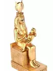 Isis Nursing Horus Statue Replica Certification Authenticity Goldleaf Sculpture