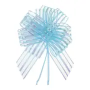 15pcs 6" Big Gift Wrapping Bows Organza Pull Bow Ribbon Chiffon Yarn Light Blue
