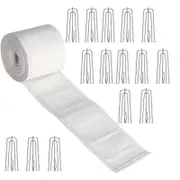 Curtain Pleater Tape with Curtain Pleater Hooks DIY Tool Accessory Household for Beginners Starter Handmade Supplies Multicolor