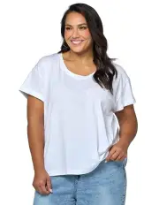 [Indigo Tonic] Nina Slouch Tee in White