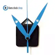 New Quartz Clock Movement Mechanism Motor & 95mm Novelty Blue Crown Metal Hands