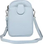 Phone Holster Pouch with Belt Clip Small Crossbody Bag,Cell Phone Shoulder Bag Purse Wallet Case with Adjustable Strap Compatible with Travel(Blue)