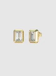 GUESS Women's Gold Crystal Octagon Stud Earrings