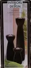 Interiors by Design Black Ceramic Candle Holders 3 piece Gift Set NEW!